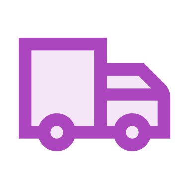 düz tasarım biçiminde dağıtım otomobili simgesi, basitçe vektör illüstrasyonu 