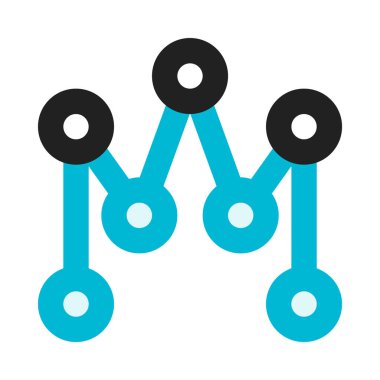 Düz tasarım tarzında istatistik satırları simgesi, basitçe vektör illüstrasyonu 