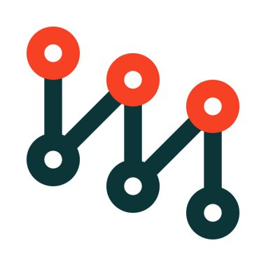 İstatistikler düz tasarım tarzında sadece vektör illüstrasyonunda ikona düşer 