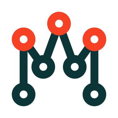 Düz tasarım tarzında istatistik satırları simgesi, basitçe vektör illüstrasyonu 