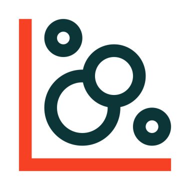 Düz tasarım tarzında istatistik simgesi, basitçe vektör illüstrasyonu 