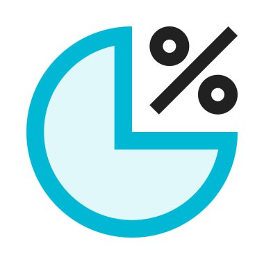 Düz tasarım biçiminde diyagram simgesi, basitçe vektör illüstrasyonu 