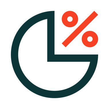 Düz tasarım biçiminde diyagram simgesi, basitçe vektör illüstrasyonu 