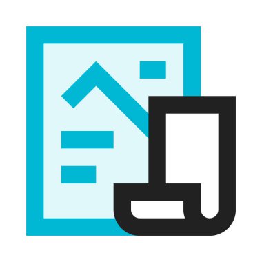 Düz tasarım tarzında istatistik simgesi, basitçe vektör illüstrasyonu 