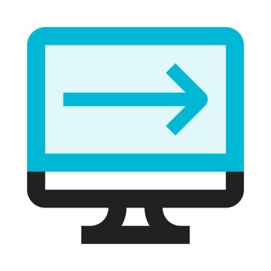 Düz tasarım tarzında simge izle, basitçe vektör illüstrasyonuName 