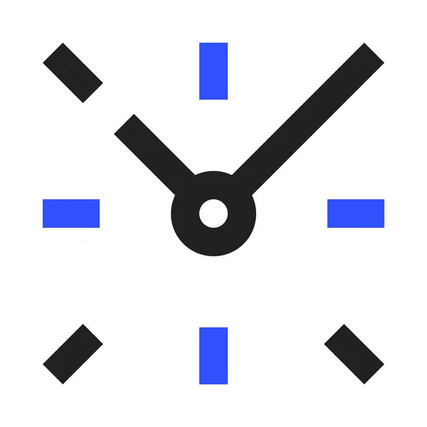 Klocka Ikonen Platt Design Stil Helt Enkelt Vektor Illustration — Stock vektor