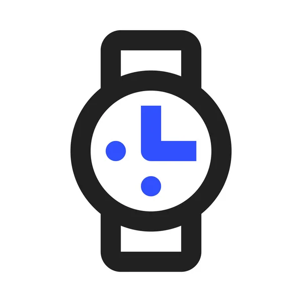 フラットデザインスタイルの時計アイコン 単にベクトルイラスト — ストックベクタ