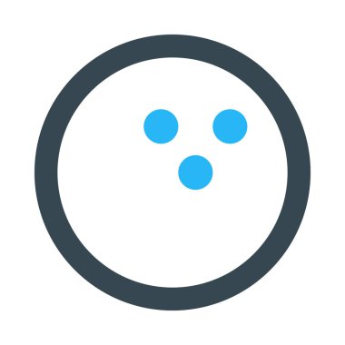 Bowling topu web simgesi, vektör çizim