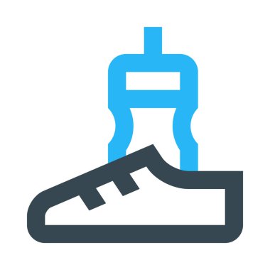 Vector illustration of running shoe and water bottle vector Vector illustration of running shoe and water bottle vector