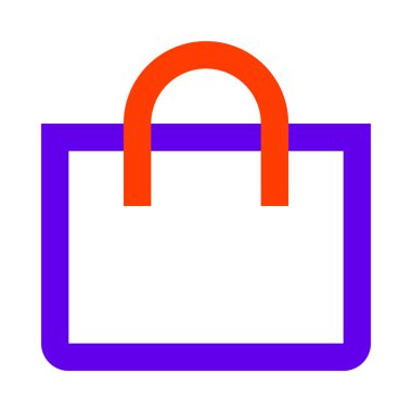 Basit alışveriş poşeti simgesi, vektör illüstrasyonu