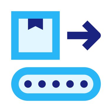 Basit kutu simgesi, vektör illüstrasyonu