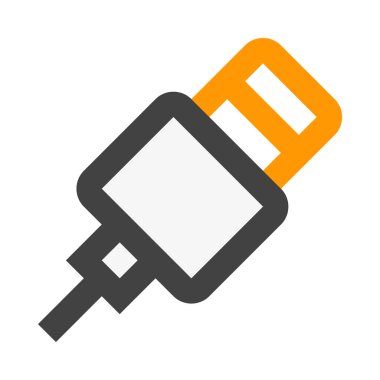 Basit Kablo simgesi, vektör illüstrasyonu