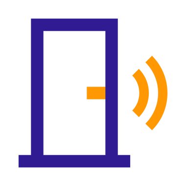 Basit kapı uzaktan kontrol simgesi, vektör illüstrasyonu