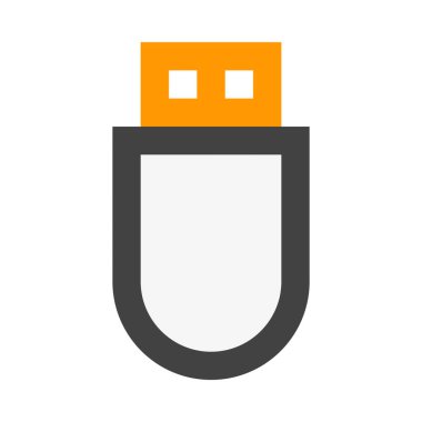 Basit Flash disk simgesi, vektör illüstrasyonu