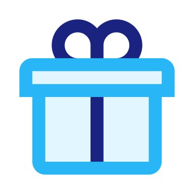 Basit hediye simgesi, vektör illüstrasyonu