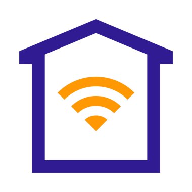 Basit akıllı ev simgesi, vektör illüstrasyonu