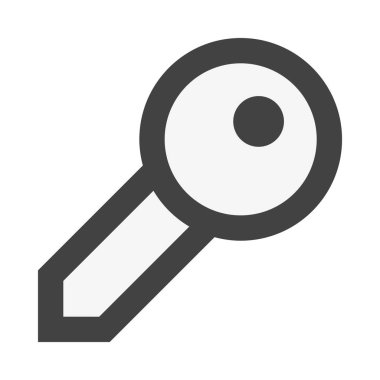 Basit anahtar simgesi, vektör illüstrasyonu