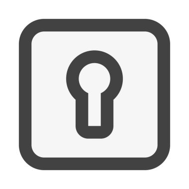 Basit anahtar deliği simgesi, vektör illüstrasyonu