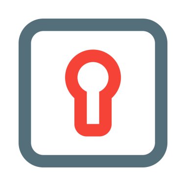 Basit anahtar deliği simgesi, vektör illüstrasyonu