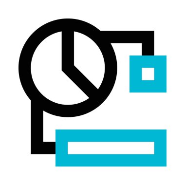 Basit diyagram simgesi, vektör illüstrasyonu