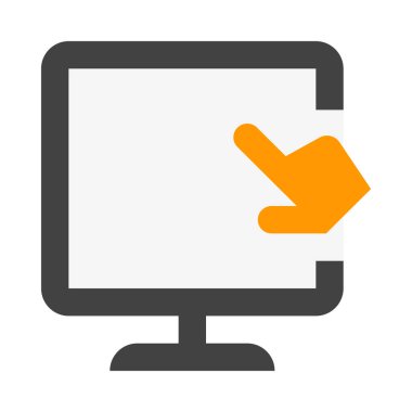 Basit dokunmatik ekran simgesi, vektör illüstrasyonu