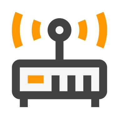 Basit kablosuz yönlendirici simgesi, vektör illüstrasyonu