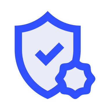 Basit Kalkan simgesi, vektör illüstrasyonunu doğrula