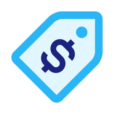 Basit dolar etiketi simgesi, vektör illüstrasyonu