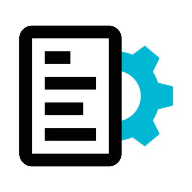 Basit metin ayarları simgesi, vektör illüstrasyonu