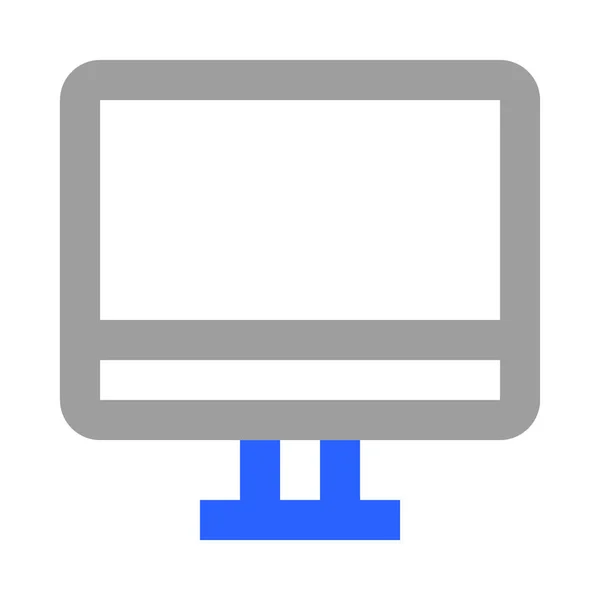 Einfaches Monitor Symbol Vektorillustration — Stockvektor