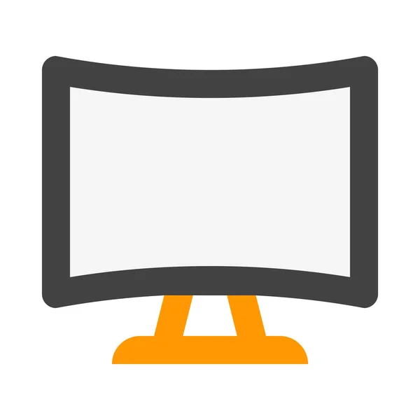 Einfaches Monitor Symbol Vektorillustration — Stockvektor