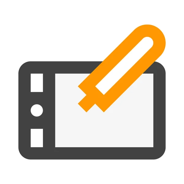 Basit Grafik Tableti Vektör Illüstrasyonu — Stok Vektör