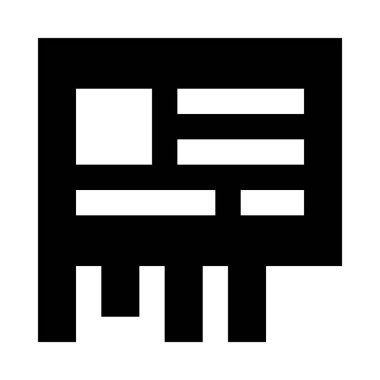 reklam simgesi, basit vektör illüstrasyonu 