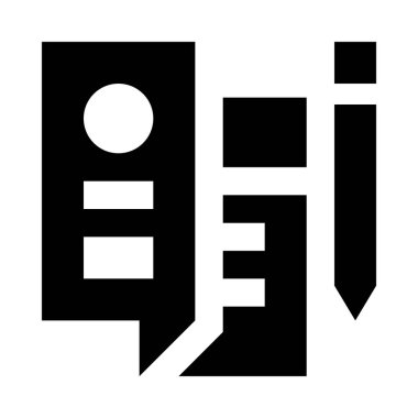 Broşür simgesi, basitçe vektör illüstrasyonu 