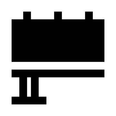 reklam panosu kalkanı, basitçe vektör illüstrasyonu 