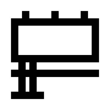 reklam panosu kalkanı, basitçe vektör illüstrasyonu 