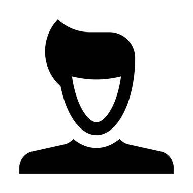 Erkek avatar simgesi, basitçe vektör illüstrasyonu  