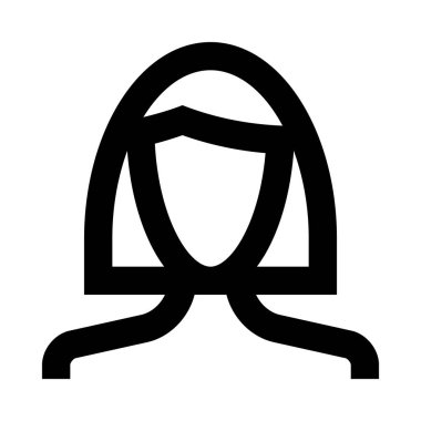 kadın kullanıcı simgesi, basit vektör illüstrasyonu  