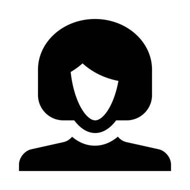 kadın kullanıcı simgesi, basit vektör illüstrasyonu  