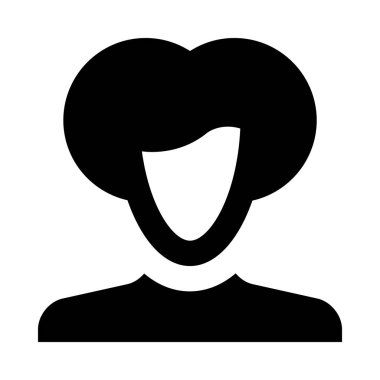 kadın kullanıcı simgesi, basit vektör illüstrasyonu  