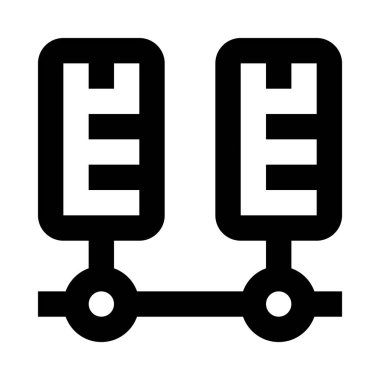 sunucular kablo bağlantısı, basit vektör illüstrasyonu  