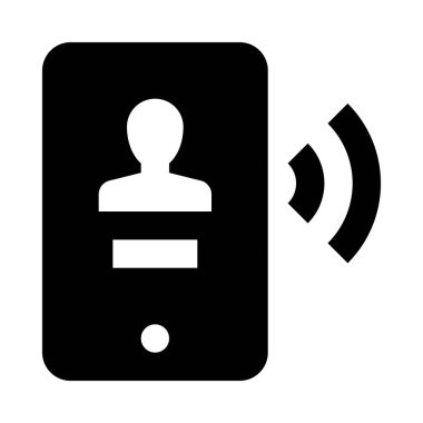 Telefon arama simgesi, basit vektör illüstrasyonu  