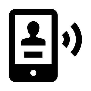 Telefon arama simgesi, basit vektör illüstrasyonu  