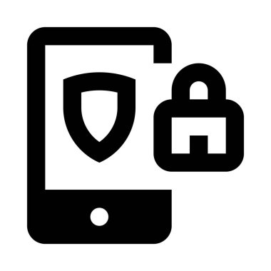 Akıllı telefon koruması, güvenlik konsepti, basitçe vektör illüstrasyonu  