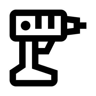 onarım araçları, matkap, elektrikli matkap, pil, basitçe vektör illüstrasyonu 