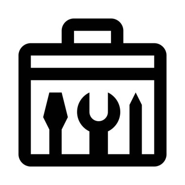 tamir araçları, araç kutusu simgesi basitçe vektör illüstrasyonu 