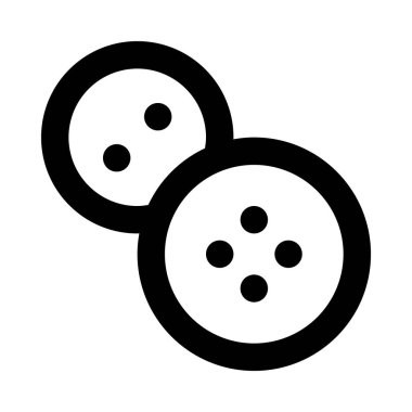 Düğme dikme, dikiş konsepti, basit vektör illüstrasyonu 