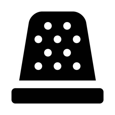 Dikiş, dikiş, yüksük, basit bir vektör çizimi 