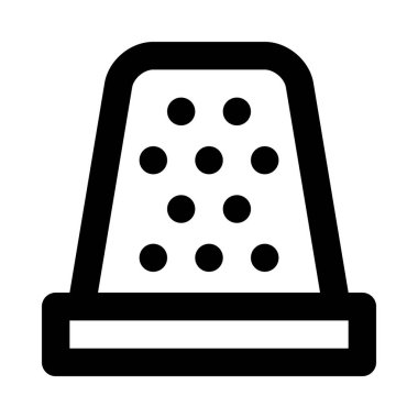 Dikiş, dikiş, yüksük, basit bir vektör çizimi 