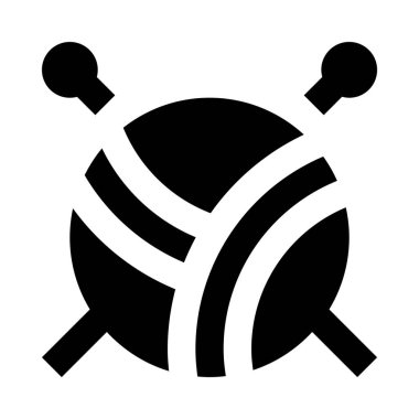 Dikiş, dikiş, iplik, top, iplik, örgü, iğne, basitçe vektör çizimi 